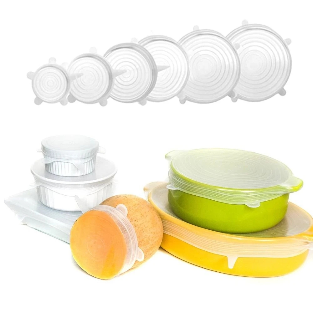 6 Pack Stretch Seal Silicone Lids